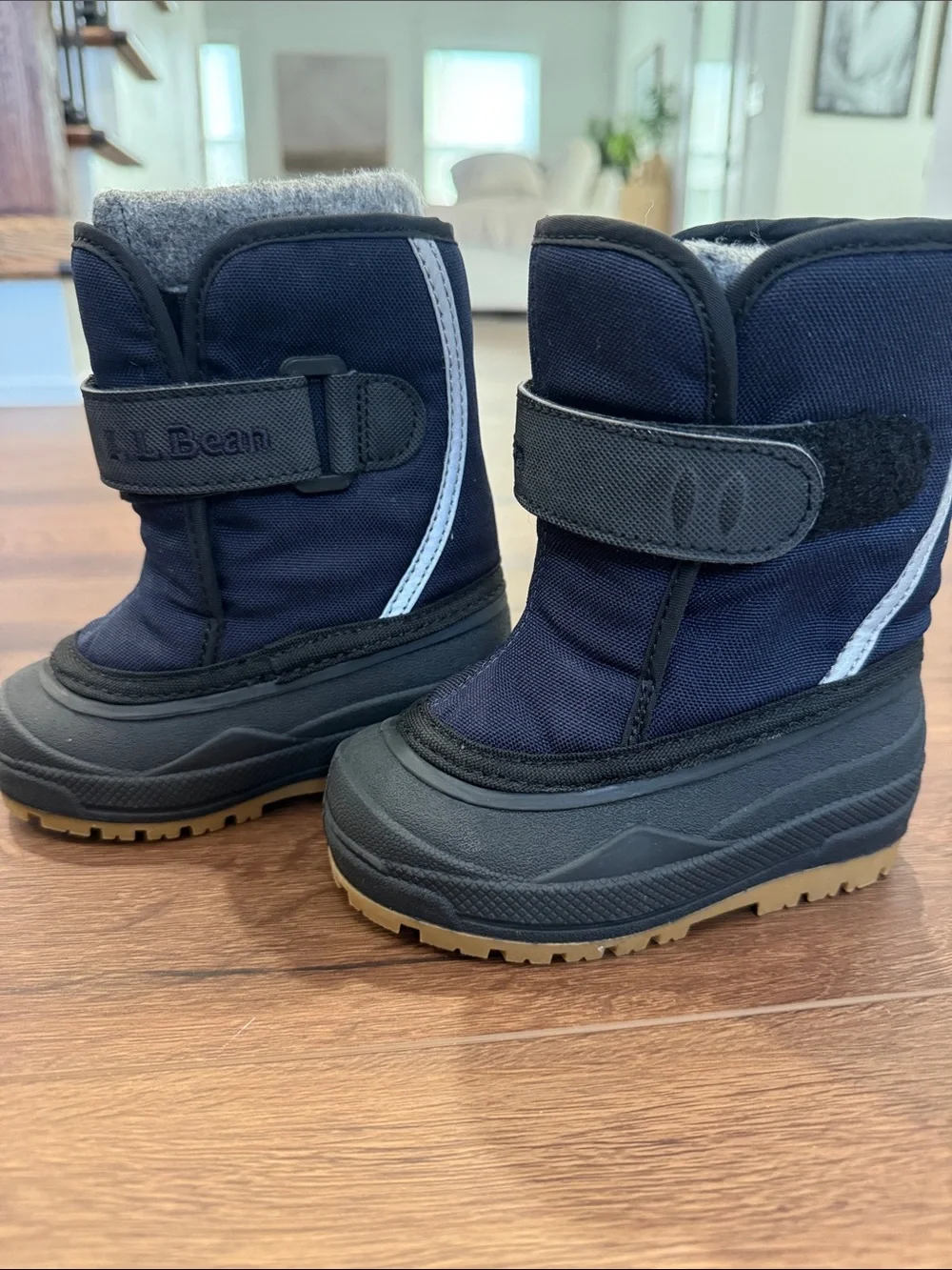 L.L. Bean Navy and Black Kids' Insulated Snow Boots